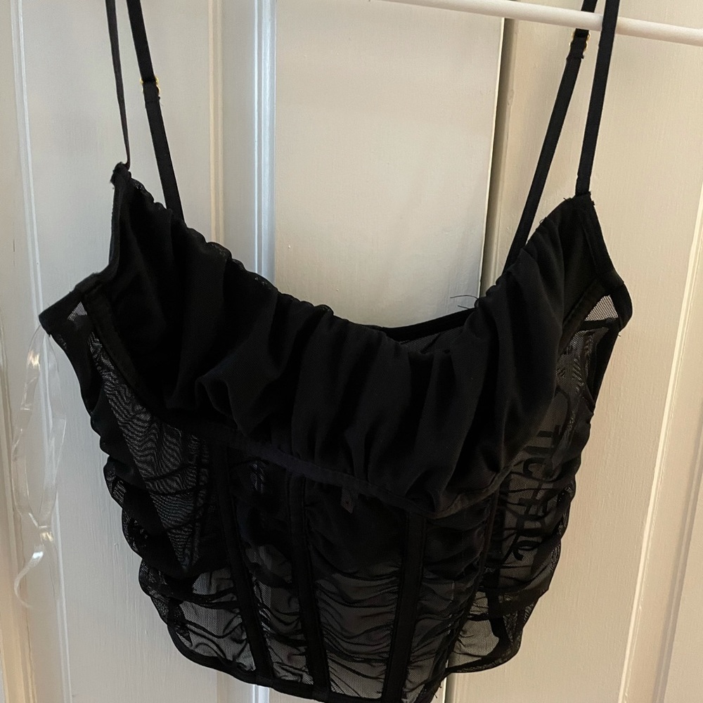 Sheer Black Corsette Top